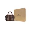 Coach Andrea 15 Brand Logo Zipper Closure Exquisite Calfskin Shoulder Crossbody Tote Bag Mini Women handbags Oak Maple CU986-SVS8S