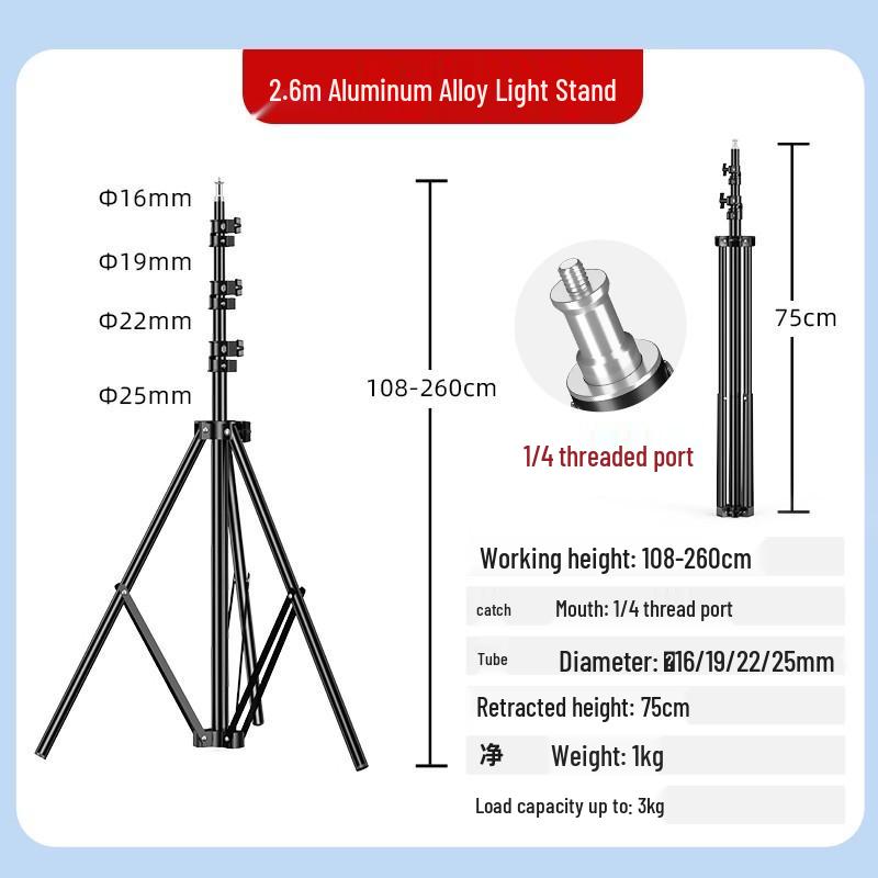 Reinforced 2.8m Stainless Steel Light Stand with Magic Legs for Flash Photography
