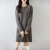 Women Sweater Dress 100% Wool MODERN NEW SAGA O-neck Knit Long Pullover Winter Jumpers Wool Long Dress Female
