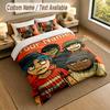 3Pcs Bedding Set Custom Name Text, 1 Sheet 2 Pillowcases Home Bed DecorGorillaz