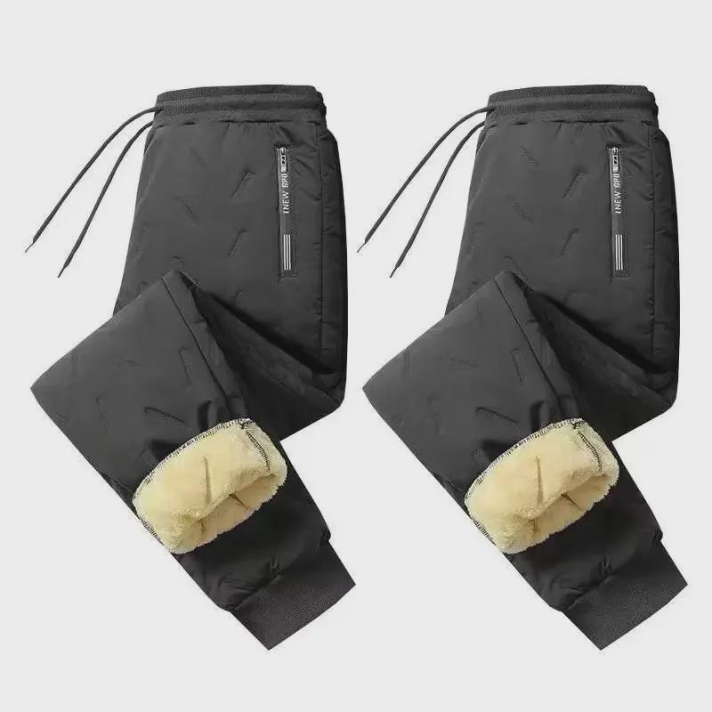 Pantalones deportivos cálidos impermeables y cortavientos Sherpa para jóvenes de corte holgado resistentes al frío