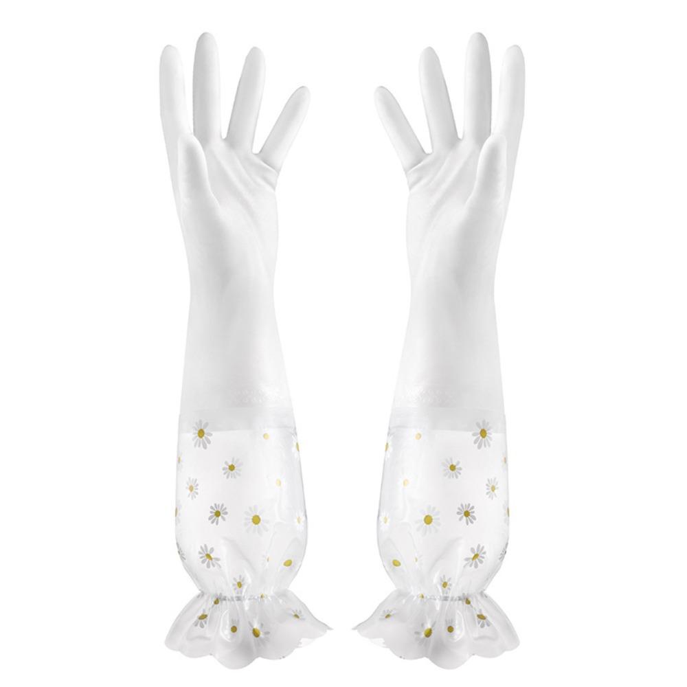 

1 пара очень длинных перчаток для домашней работы, водонепроницаемые перчатки для мытья посуды, инструмент для уборки кухни Style 2