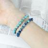HS105 Handmade Stone Bracelet Jewelry Braided Charm Gemstone Sea Sediment Jasper Beaded Bracelet for Couple Best Friend Bracelet