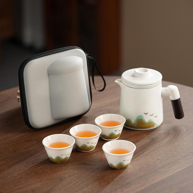 Light luxury tea separation office cup travel tea set outdoor tea making kung fu tea ware company gifts can be