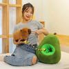 Avocado Capybara Plush Toy Cartoon Animals Fill Doll Accompany Pillow Appease
