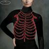 Creative Hollow Skeleton Frame Frame Structure Bone Prop Breastbone Costume Accessory Chain Bone Costume Prop Halloween Holiday