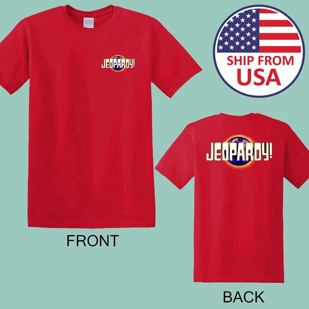 Jeopardy TV Game Show Men's Red Size S to 5XL