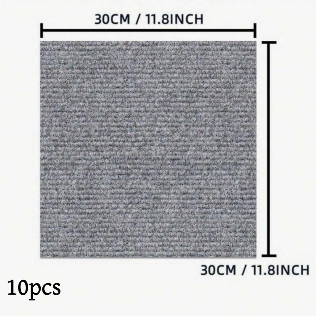 10pcs Carpet Floor Tiles Sticker Adhesive Stickers Carpet Peel And Stick Removable DIY Home Furnishings Indoor Room Carpets