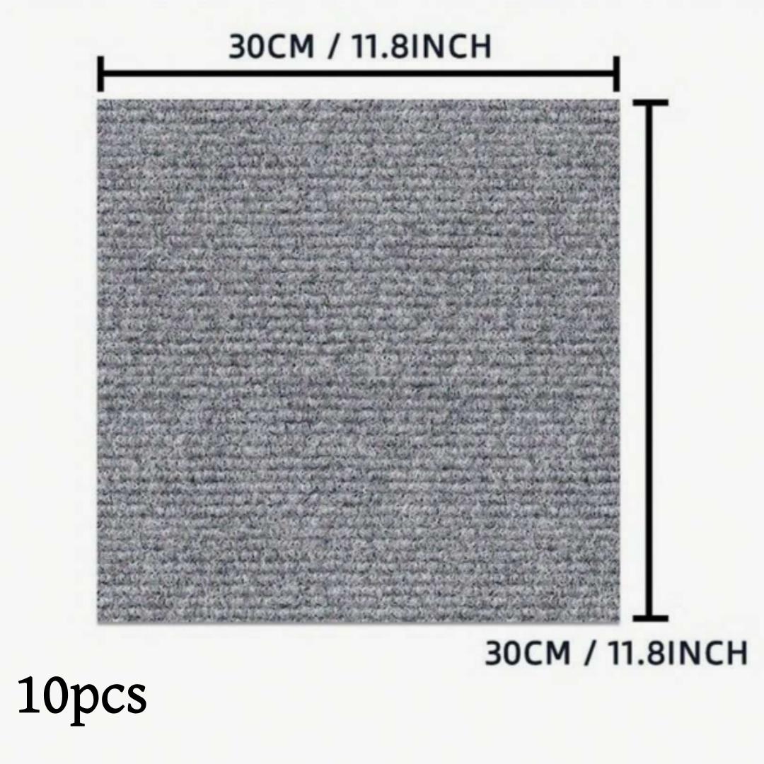 

10pcs Carpet Floor Tiles Sticker Adhesive Stickers Carpet Peel And Stick Removable DIY Home Furnishings Indoor Room Carpets 10pcs светло-серый