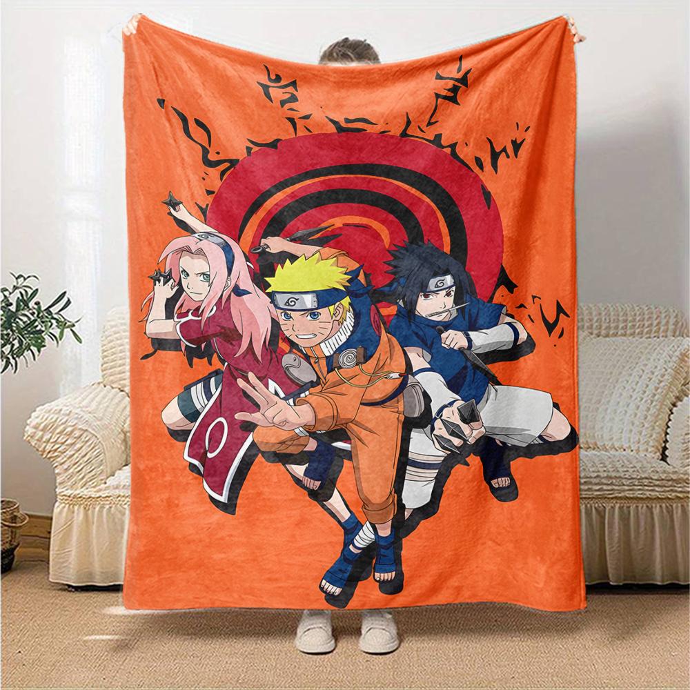 1pc NARUTO (2) Blanket, Gift, for Men and Women, Soft Blanket, Good for Sofa Bed Couch Travel, Lightweight Flannel Blanket