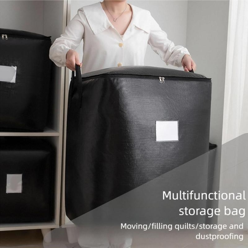 Wielorazowa Torba do Przechowywania i Przeprowadzki Z Pogrubionego Materiału PP Duża Pojemność na Odzież Sezonową Pościel Składana Konstrukcja