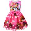 New Arrival Sleeveless Cartoon Print Girls' Bowknot Formal Dress