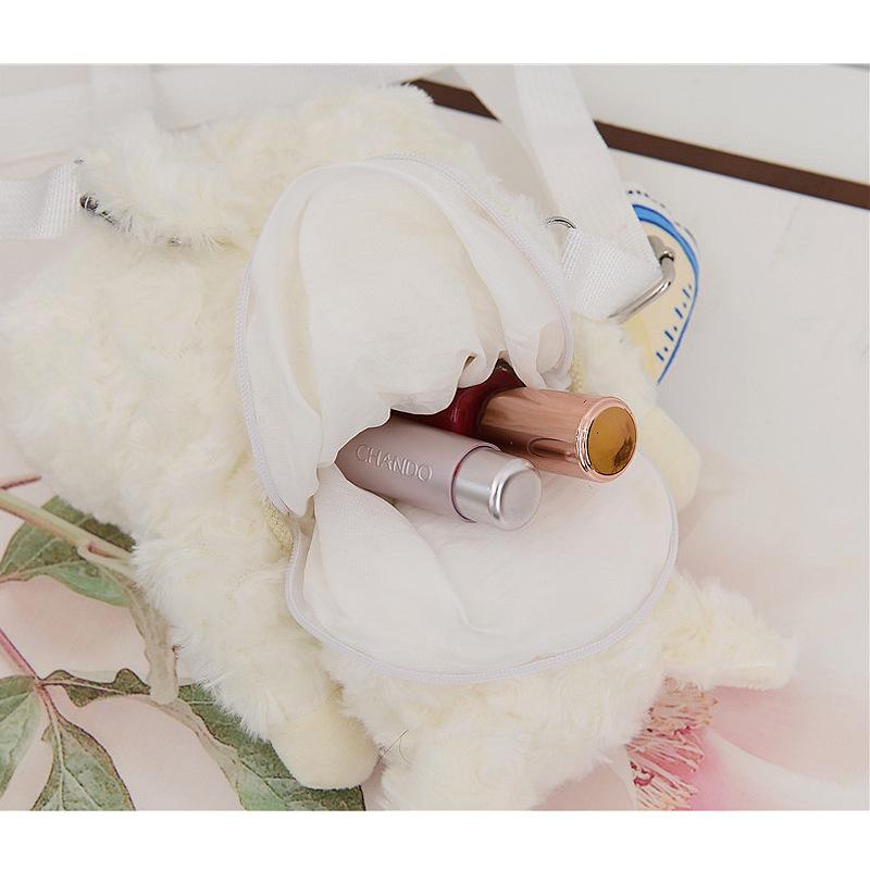 Cute messenger lamb doll plush women's bag Japanese Harajuku soft girl messenger bag