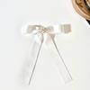 Temperament Black White Camellia Bow Brooch Mourning Corsage Pin Bowknot Neck Tie Brooch Shirt Collar Accessories For Woman