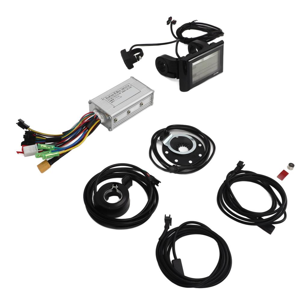 Electric Bike Conversion Kit 17A Controller SW900 Panel 130X Thumb Throttle Power Off Sensor for