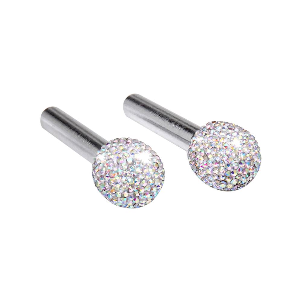 Car Door Pin Lock Knob Pull Pins Aluminum Alloy Car Door Handle Diamond Bling Security Car Door Latch Lock Pin Car Accessories