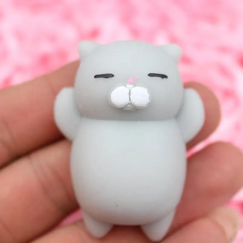 Cat Mochi Squishy Toys Mini Kawaii Animal Squishies Stress Relief Fidget Toys for Kids Soft Pinch Cute Cartoon Party Favor Gift