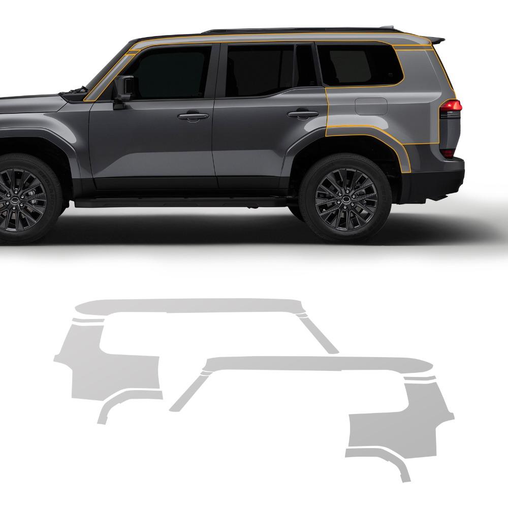 TPU Paint Protection Film for Lexus GX550 2024-2025 Invisible Self-Healing Clear Bra roof rail