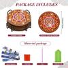 5-teiliges Diamant-Kunst-Untersetzer-Set für Anfänger, Kinder, 5D-Vollbohrer, Diamant-Mandala, DIY-Kunst-Untersetzer mit Halter, Party- und Heimdekoration