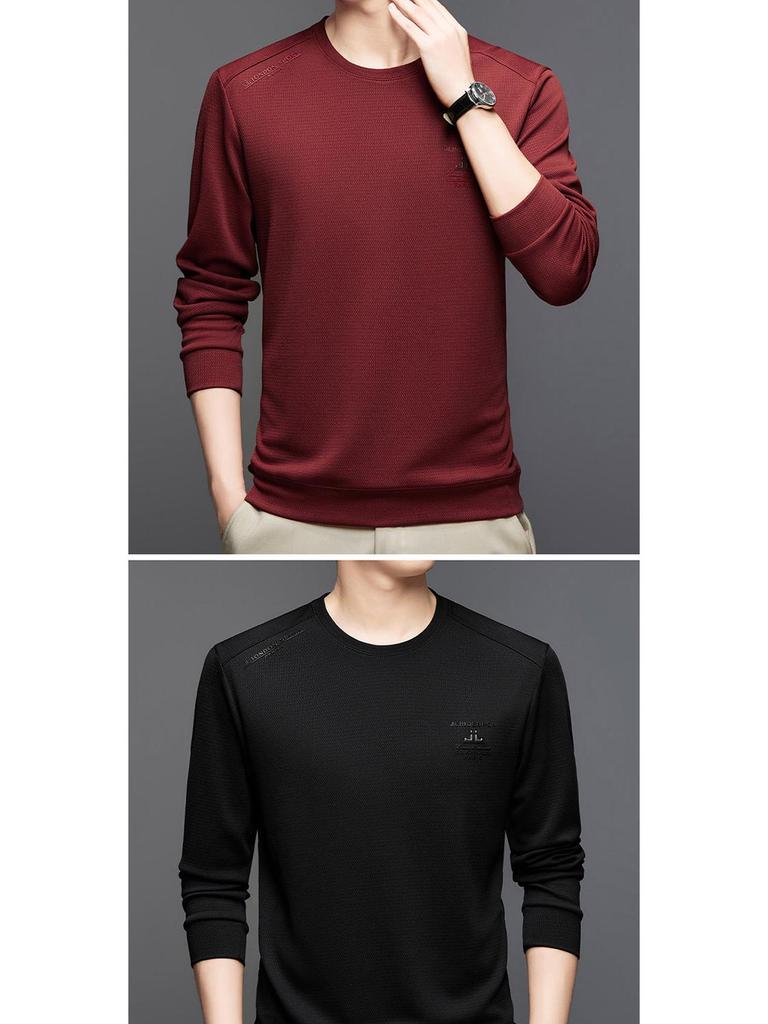 Woodpecker Men's 2025 Fleece-Lined Crew Neck Long Sleeve Sweatshirt for Autumn/Winter