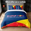 Red Bull Racing Design Bett Bettwäsche Set 1 Bettbezug + 2 Kissenbezüge Weich Atmungsaktiv Haushalt Bettwäsche