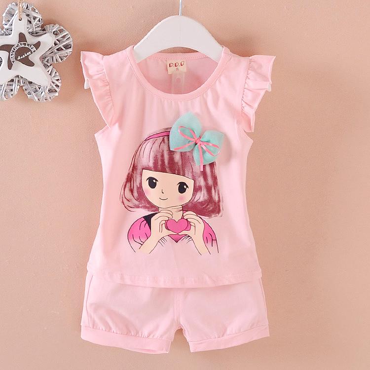Korean-Style Summer Floral Vest & Shorts Set for Girls (0-4 Years)
