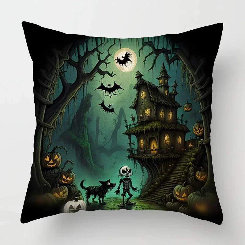 Modern Decorative Cushion for Home Living Room Decor Throw Pillow Cover 45*45 40x40cm 45x45cm 50x50cm Halloween Pumpkin