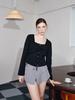 Asula Ribbon Bustier Blouse [Black]
