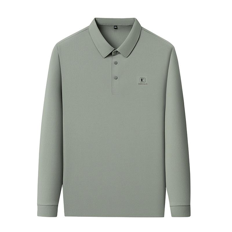 Autumn Long Sleeve Lapel Collar Polo Casual Top T-Shirt
