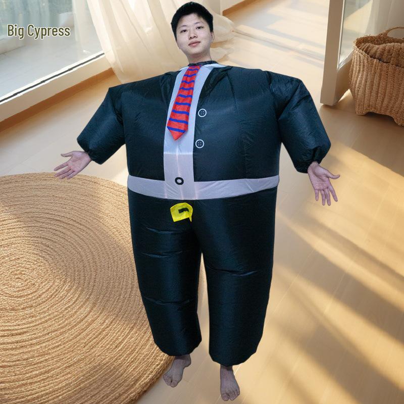 Męski nadmuchiwany kostium grubasa na Halloween, wieczory kawalerskie i bale przebierańców