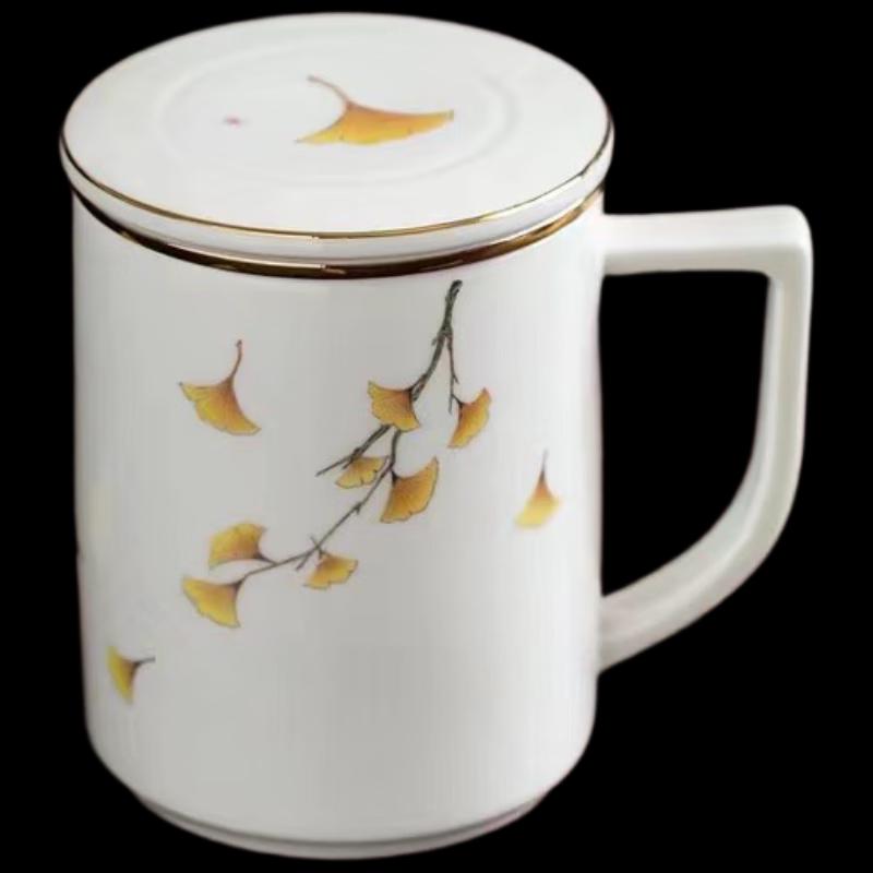 Weiqiao Xiayao Sanshengyouxing White Porcelain Teacup Set