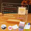 LED Illuminated Acrylic Memo Board with Beech Wood Stand Creative Fluorescent Daily Reminder Planner Message Holder New Arrival
