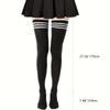 Women Over Knee Socks Thigh High Sock Girl Black White Knee Half Stockings Women Pink Long Socks Pack of One Pair