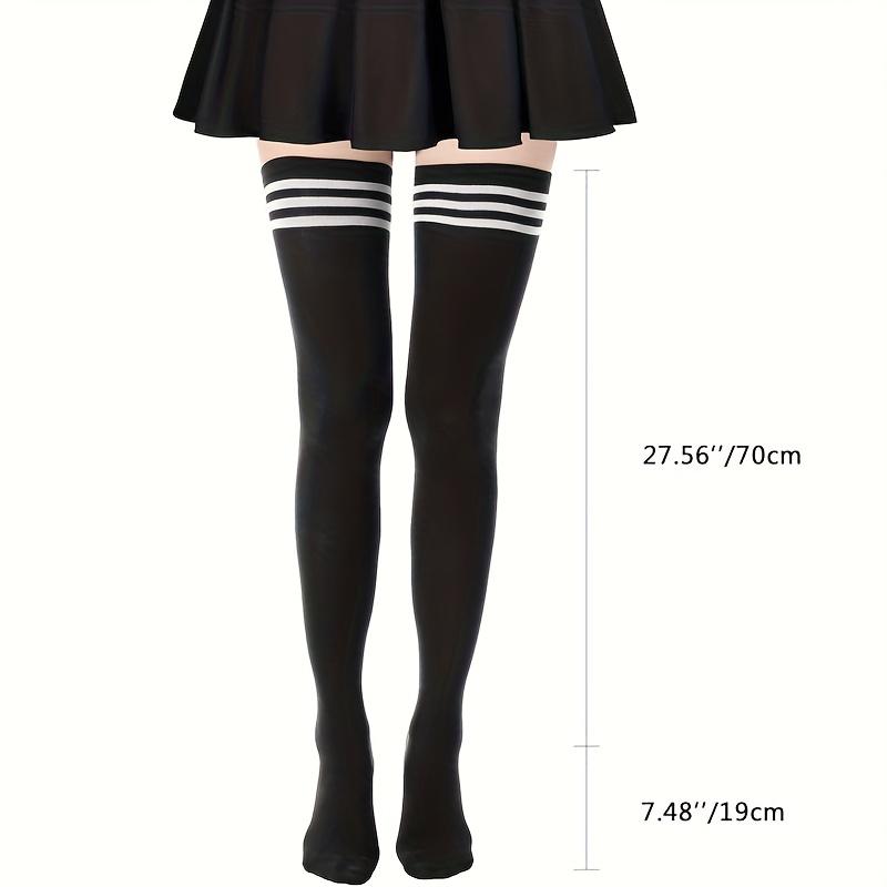 Women Over Knee Socks Thigh High Sock Girl Black White Knee Half Stockings Women Pink Long Socks Pack of One Pair