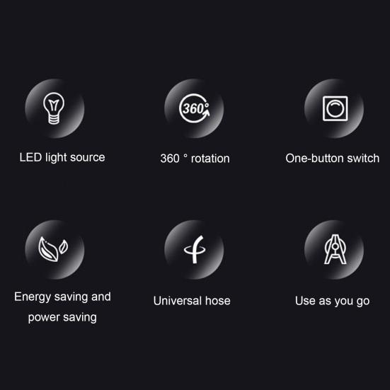 5W/7W Klipová lampa do akvária USB Power LED Full Spectrum Vodotěsné Řasy Okrasné osvětlení Připojení hadice Nastavitelná energeticky úsporná nádrž 360 stupňů