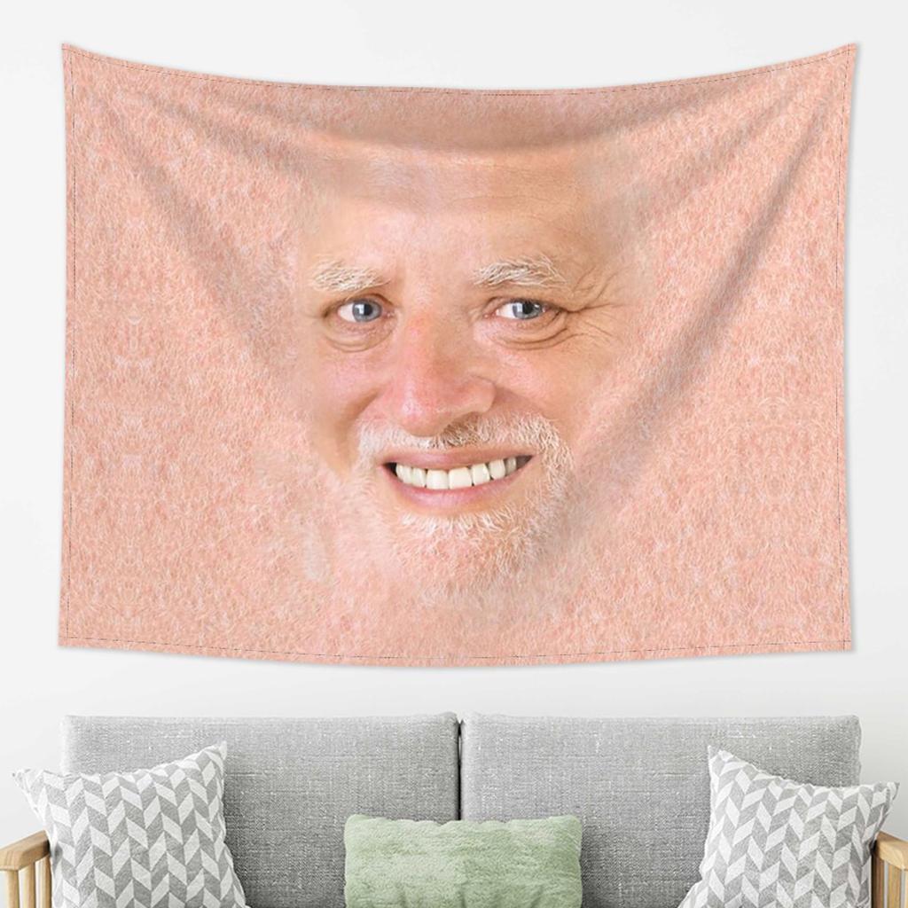 Hide The Pain Harold Meme Tapestry Wall Hanging Aesthetic Home Decoration Tapestries for Living Room Bedroom