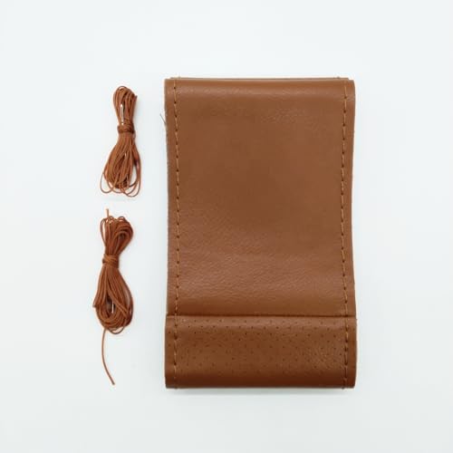 

COZENTA Steering Wheel Cover, Braided Genuine Leather, 38cm (Capucine Hybrid)