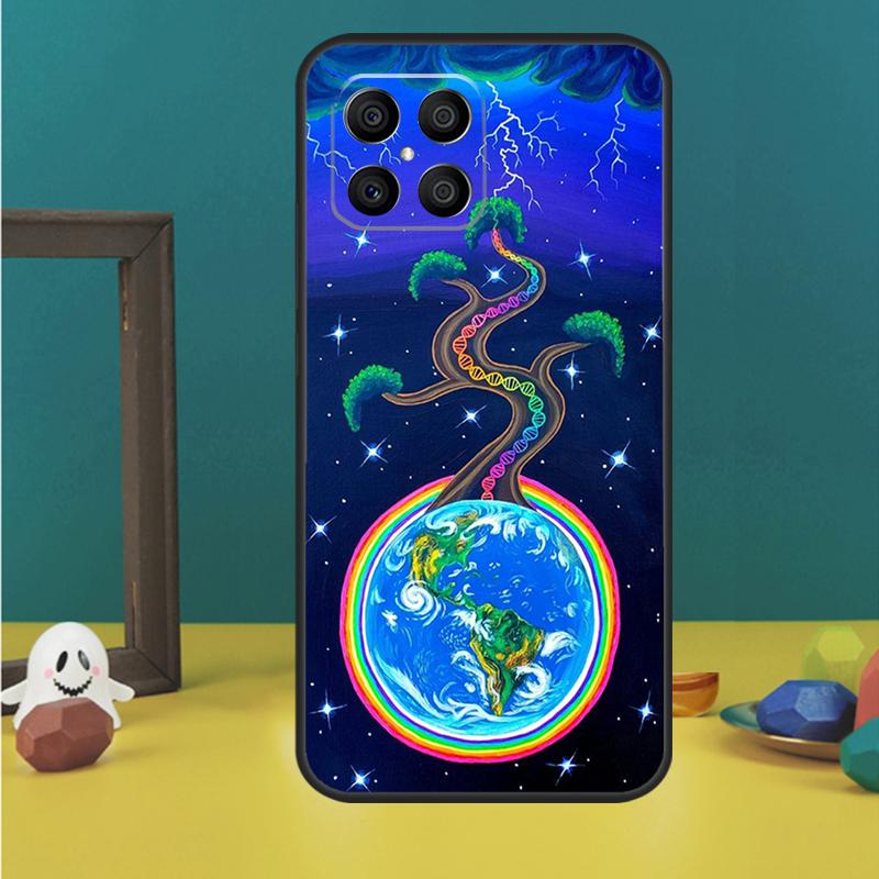 Indie Hippie Art Case For Honor X9c X8a X8b X9b X9a X8 X9 50 70 90 Lite Honor 200 Pro Magic 5 6 7 Lire Cover