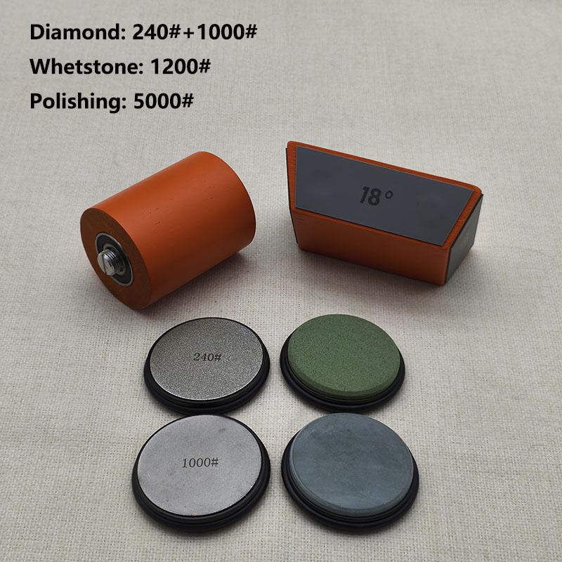 Rolling Knife Sharpener For Straight Edge Knife Sharpener Kit Four Angle Degree Magnetic Angle For Kitchen Knives Whetstone Set