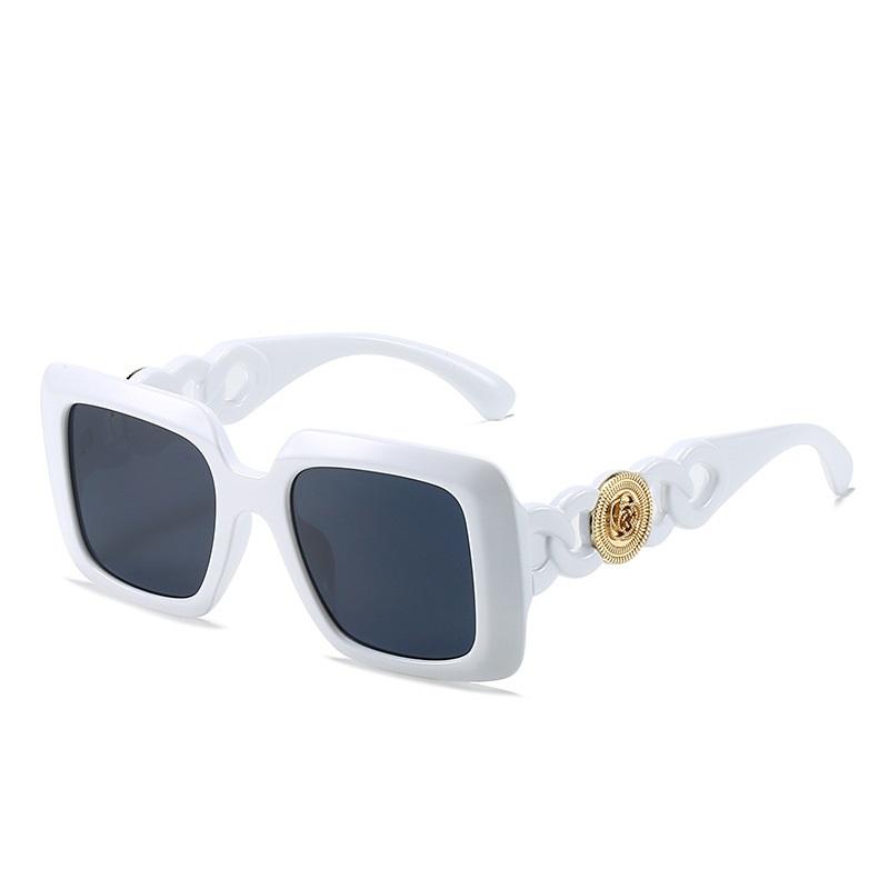 

Square Sun Glasses Women Ins Popular Fashion Double Color Frame Retro Leopard Shades UV400 Men Trending Sun Glasses Oculus as picture