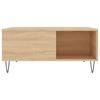  Coffee Table, Sonoma Oak 80x80x36.5 Cm Wood-based Material