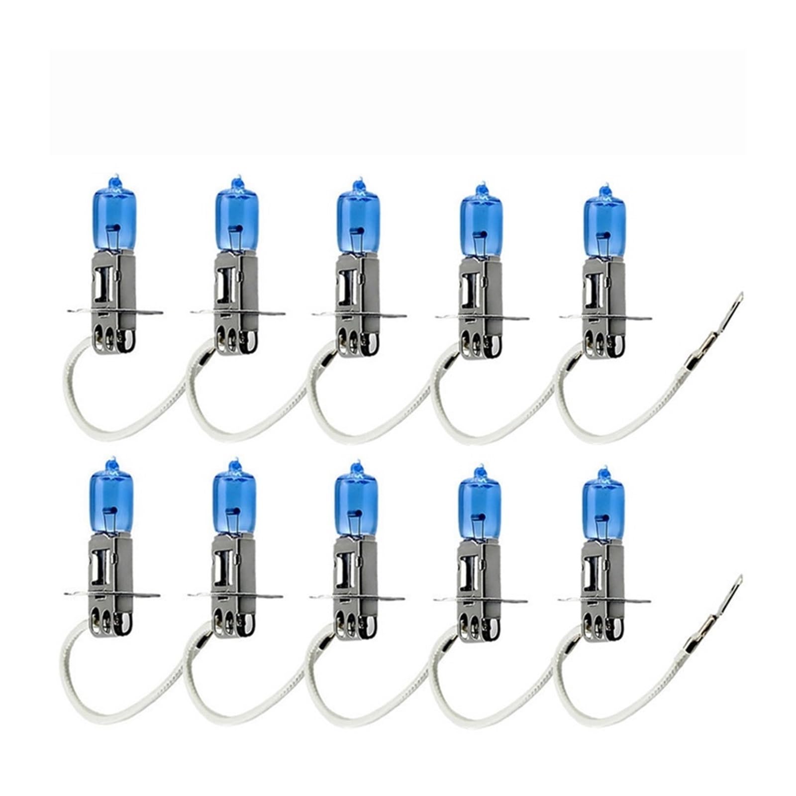 

10pcs H3 Car Halogen Lamp 24V 70W Super White 6000K Xenon Dark Blue Bulb One size
