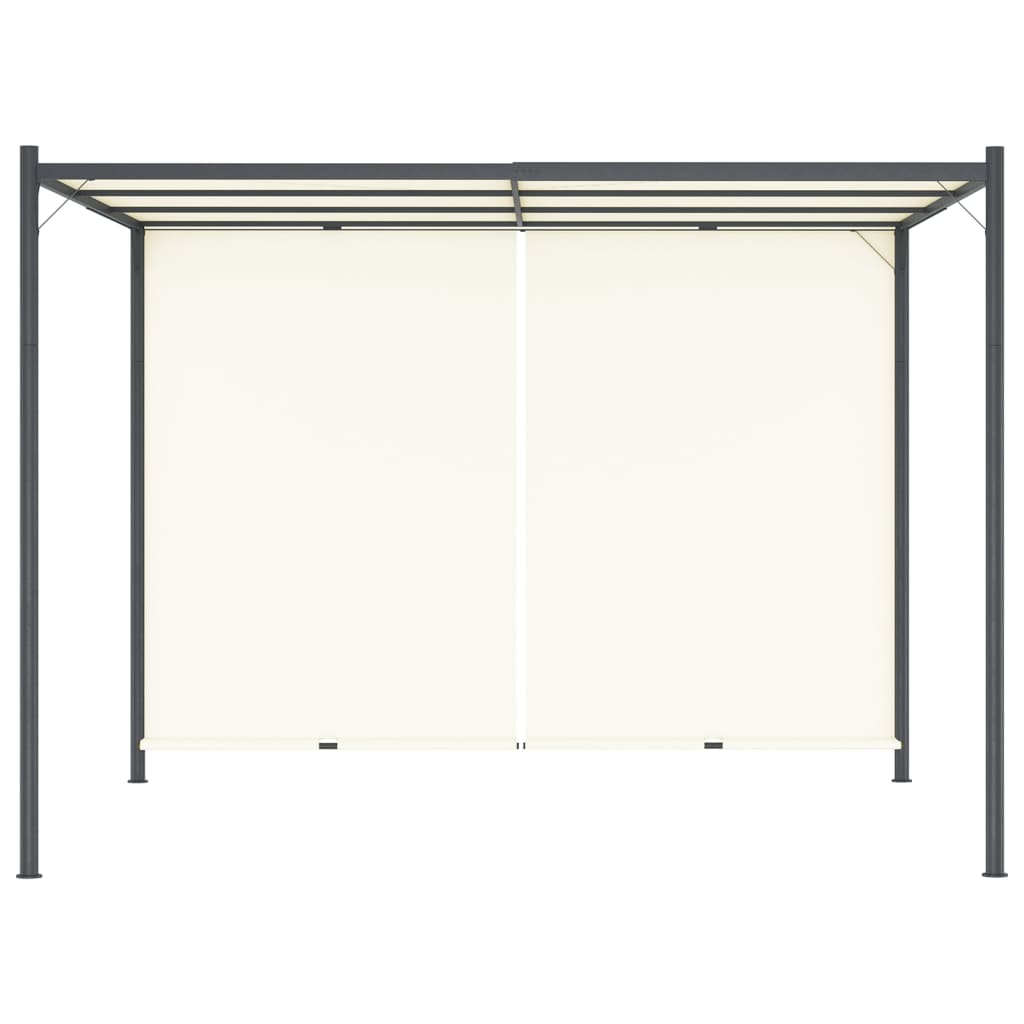 Adjustable Roof Pergola Cream White 3x3 M Steel