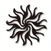 1 szt. Wacky Sun Decor Hippie Fun Metal Art, Fantazyjny wystrój ścienny i ogrodowy w kształcie słońca, Niepowtarzalna dekoracja patio i ganku, Zabawny znak słońca
