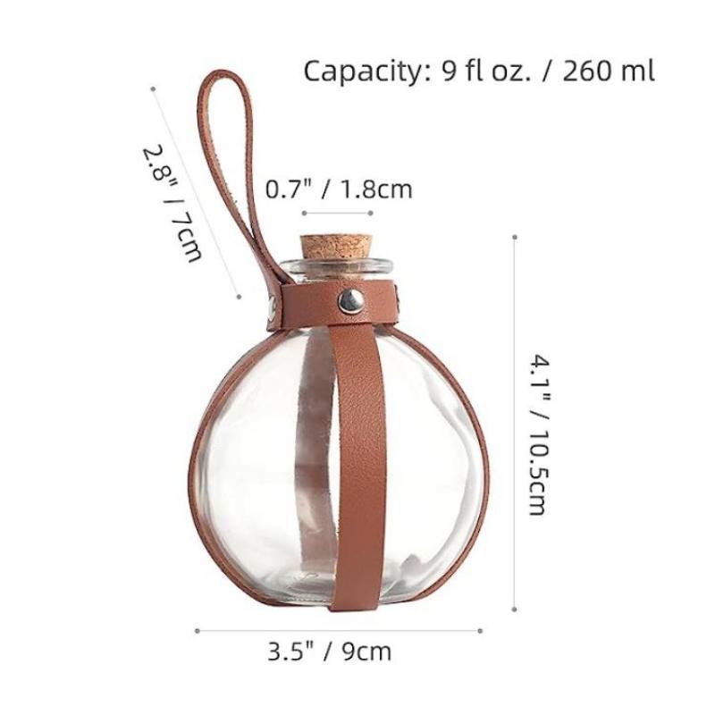 Medieval Wizard Witch Dark Magic Cork Potion Glass Bottle Holder Steampunk Alchemist Healer Larp Cosplay Costume Belt Accessory