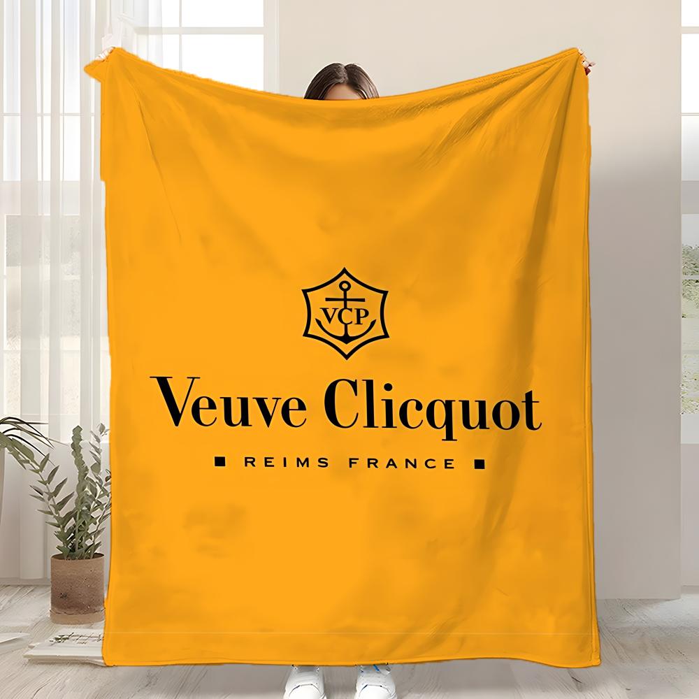 V-Veuve ClicquotS ART Decke Kinderfreundliche Flanelldecke Weich Warm Antistatisch Waschbar Ganzjahres