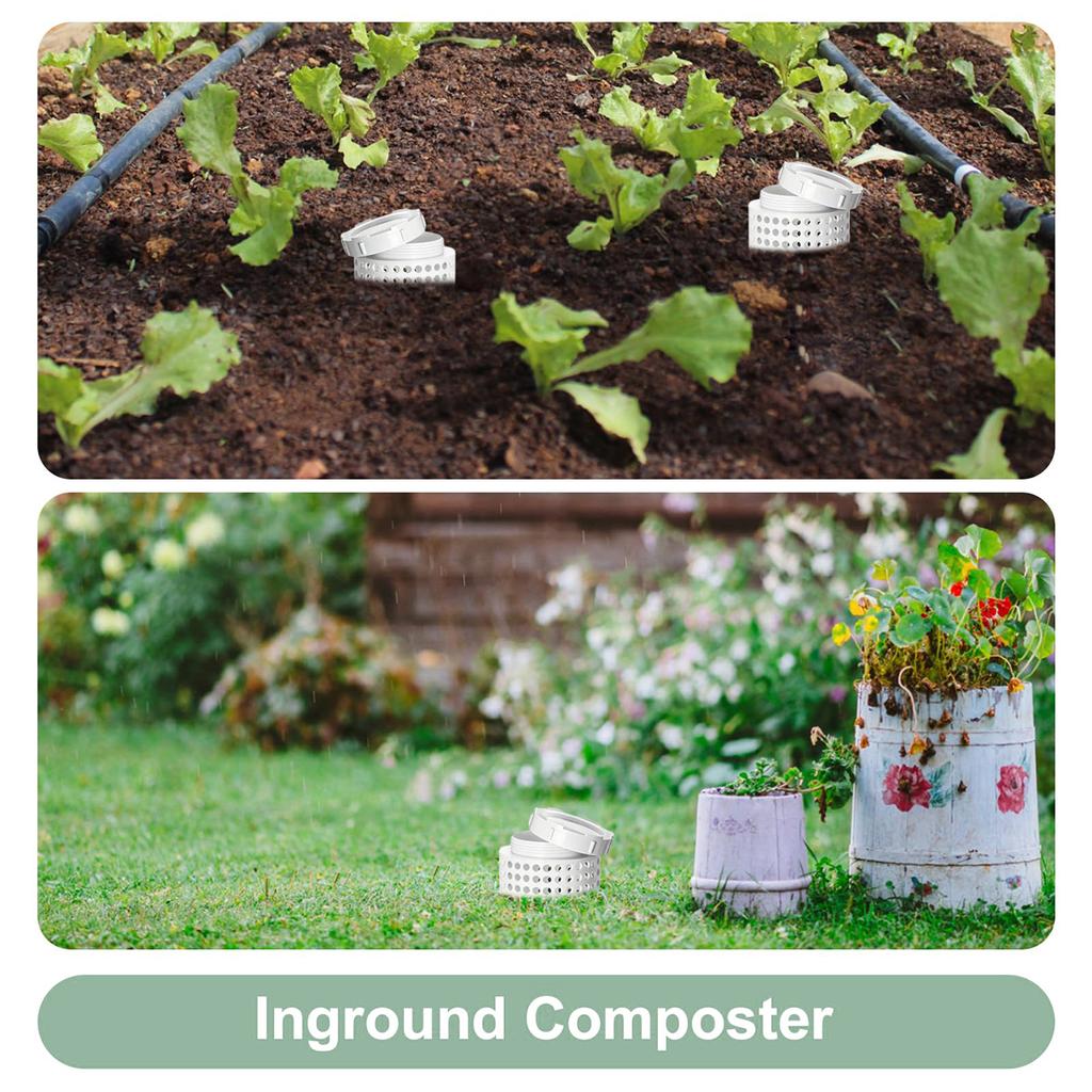 Compost Box Underground Composter Round Odor-Proof Design Outdoor Underground Compost Bin Garden Bed and Yard Waste Decomposer