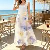 Women's Sleeveless Beach Dress,Fresh Floral Collection,Lightweight Loose Fit,Versatile for Beach Vacation Daily Casual Wear