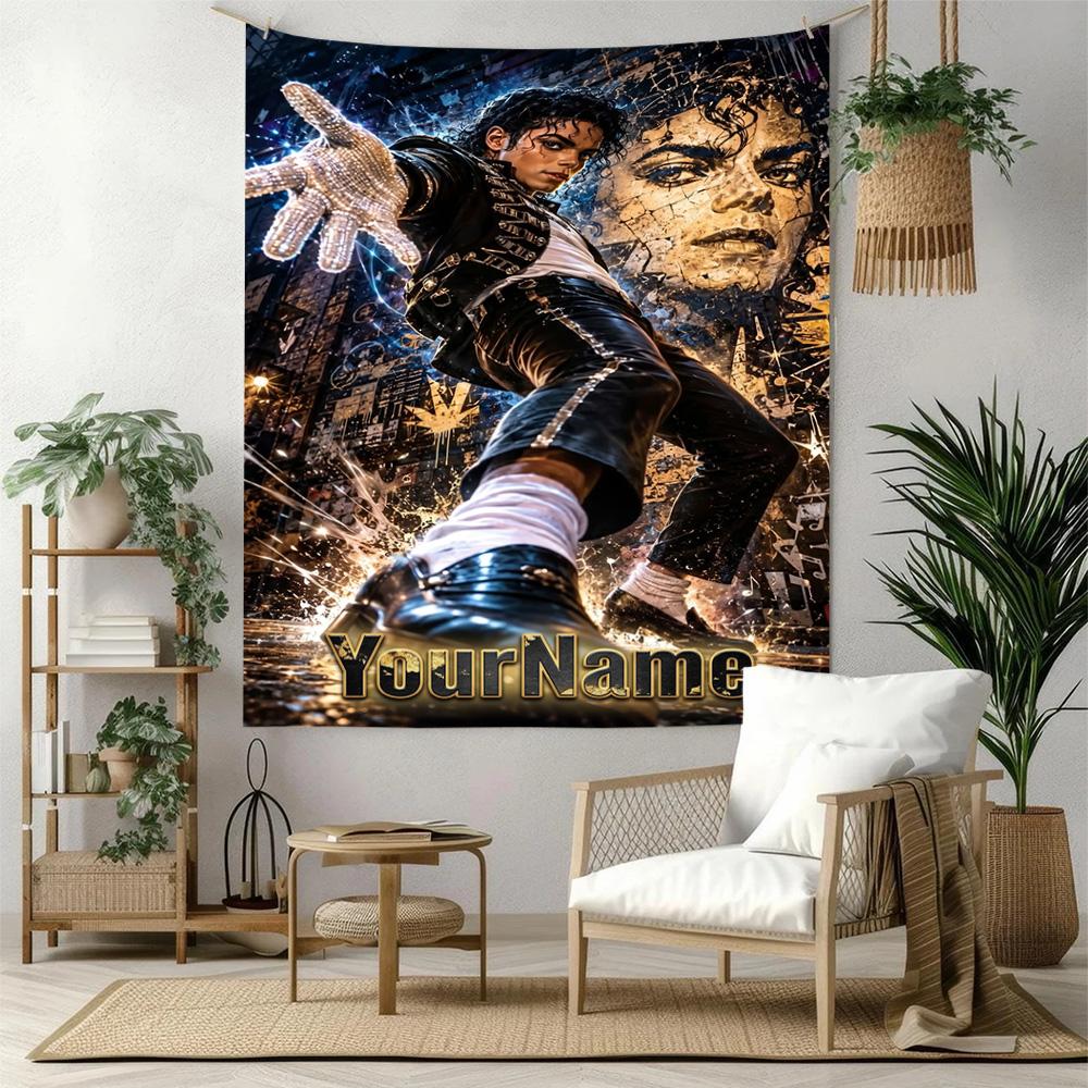 Michael Jackson Vlastní Jméno Nástěnná Dekorace Gobelín Umění Pro Památku Domácího Mazlíčka NarozeninySvatební Večírek Pozadí Rodinný Dárek