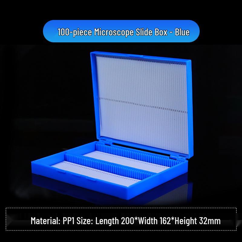Buckle Slide Box: Holds 5/10/12/25/50/100 Microscope Slides with Secure Storage